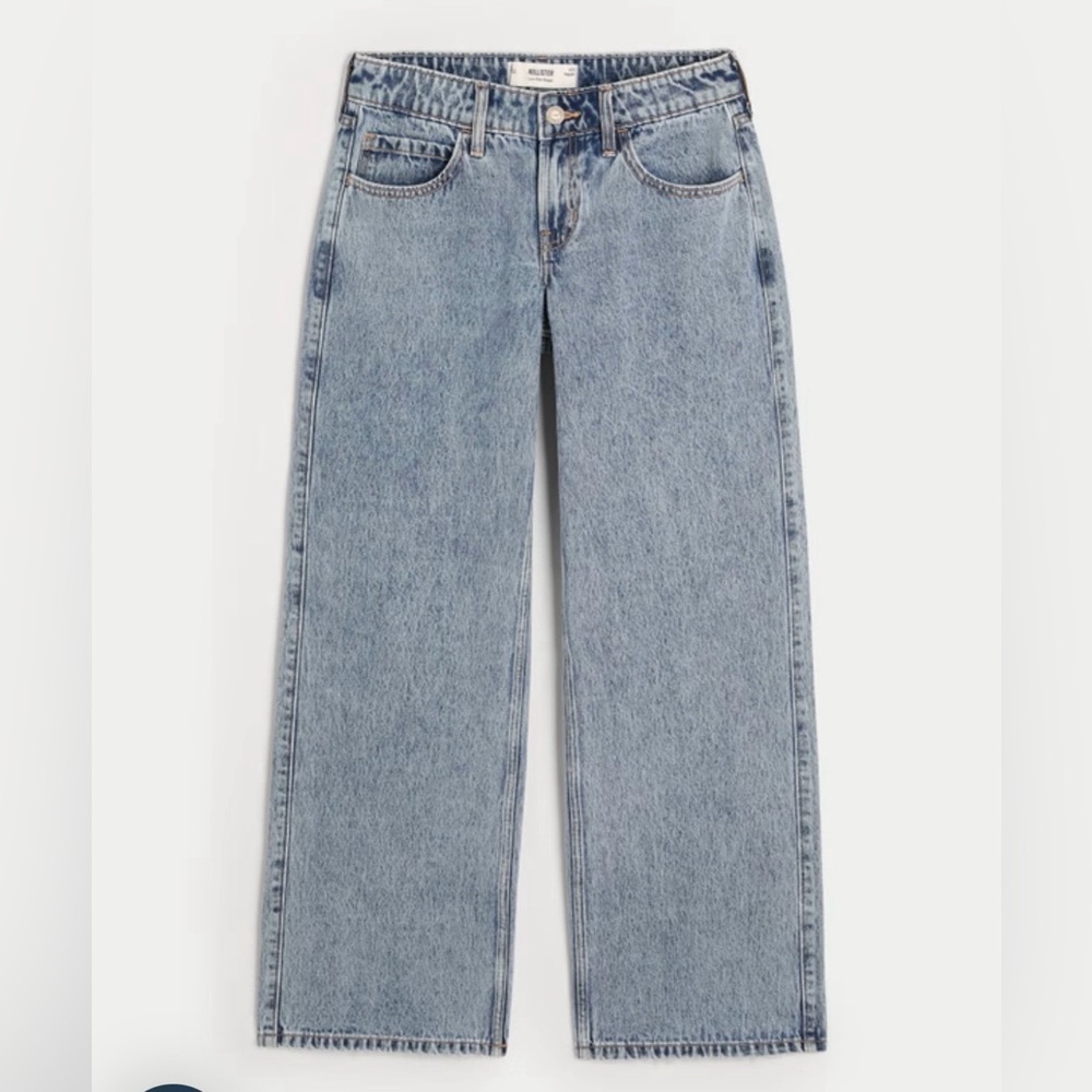 NWT Hollister Women’s Low Rise Baggy Jeans, Medium Wash, Sz.4R